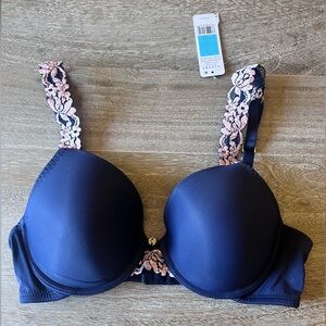 Natori Lace Trim T Shirt Bra, 32C, NWT